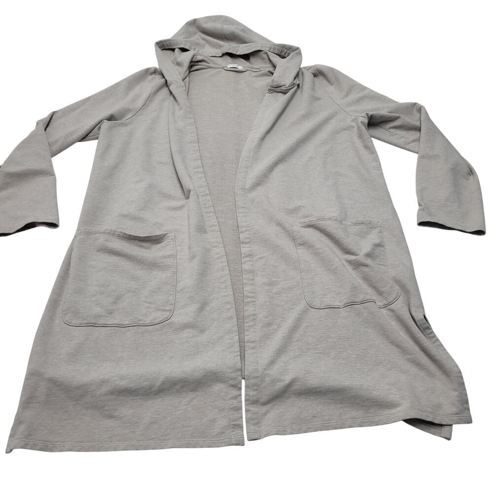 Pure Jill duster cardigan hoodie jacket longline Pima cotton minimalist XL
